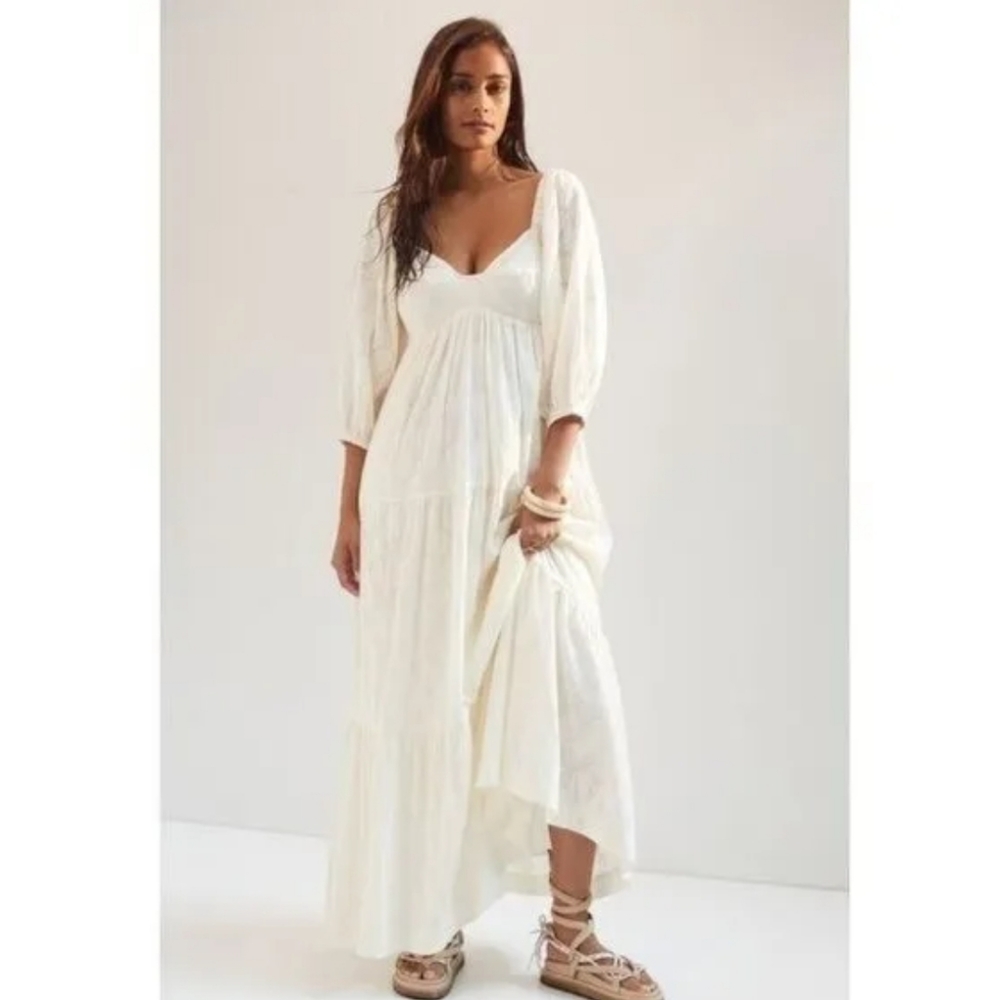 Anthropologie Blossom Maxi Dress Size XL Petite
